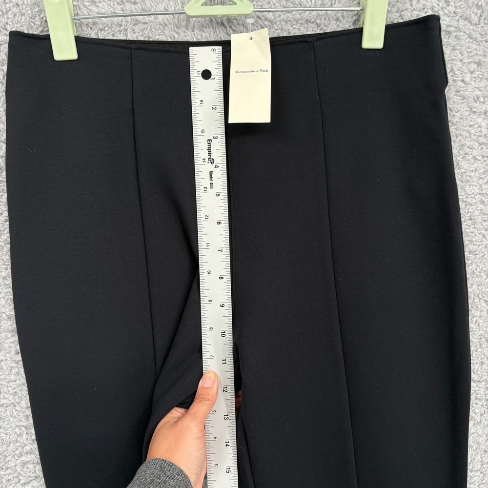 NEW Abercrombie & Fitch Ponte Split Hem Flare Pants Size M Black Pull On Stretch - Picture 4 of 9
